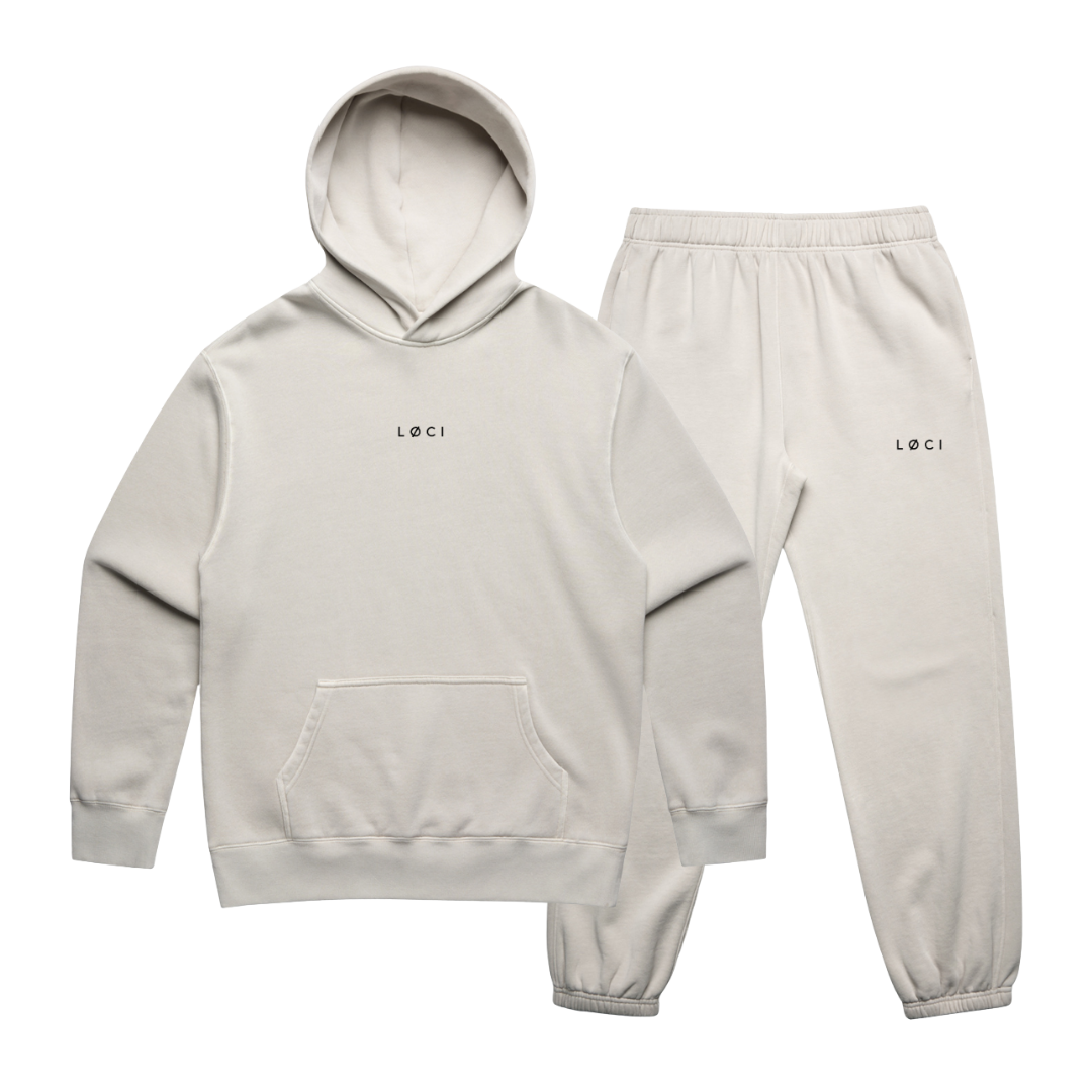 BASE MEN'S HOODIE SET - VINTAGE BONE