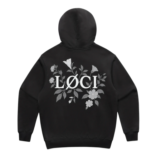 FLOWERS HOODIE - BLACK