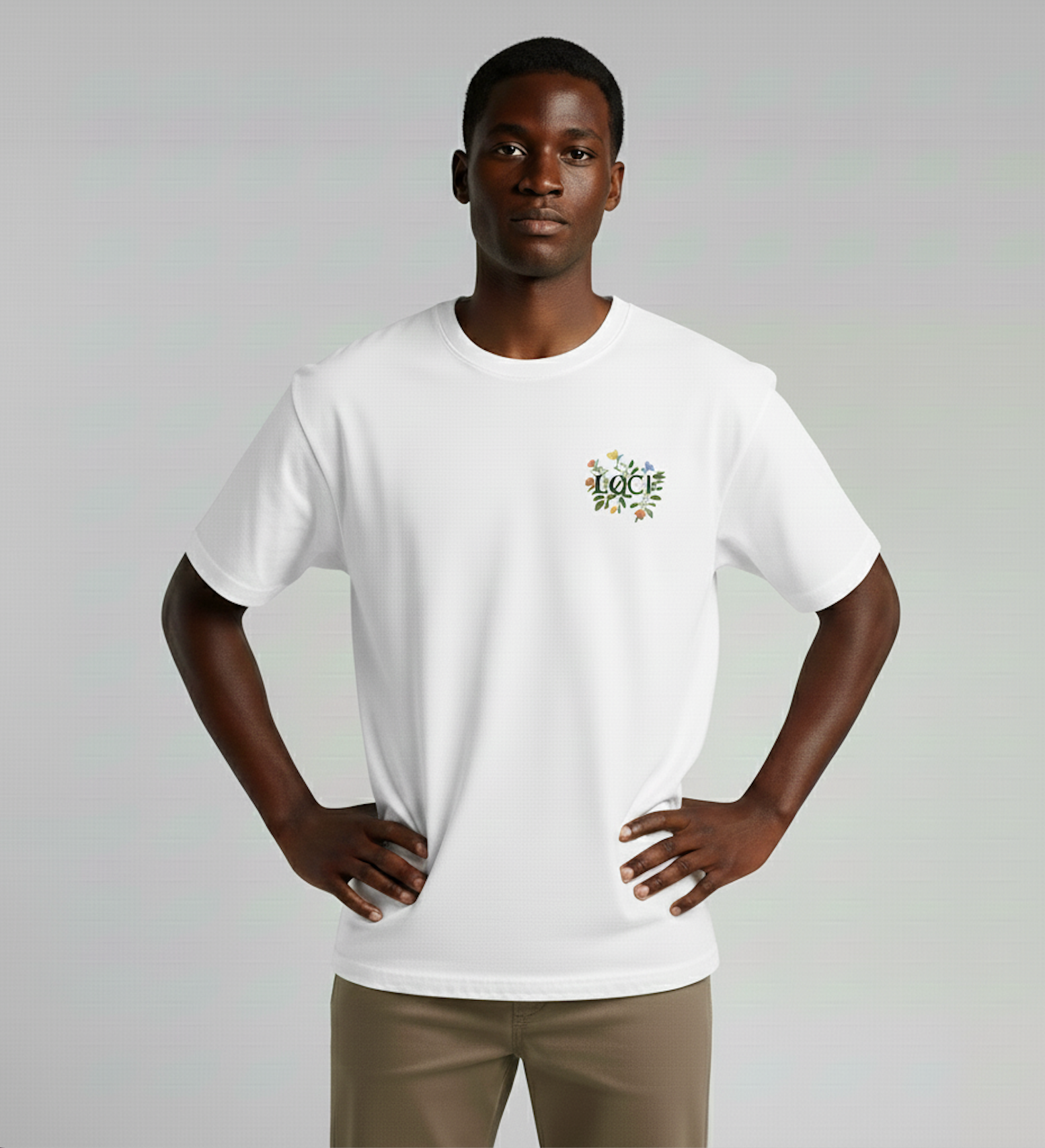 FLOWERS MEN'S T-SHIRT - WHITE