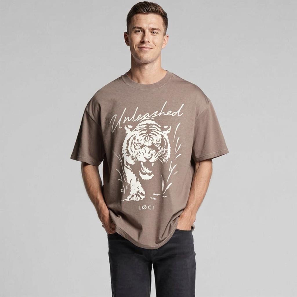 UNLEASHED X MEN'S T-SHIRT - VINTAGE MUSHROOM