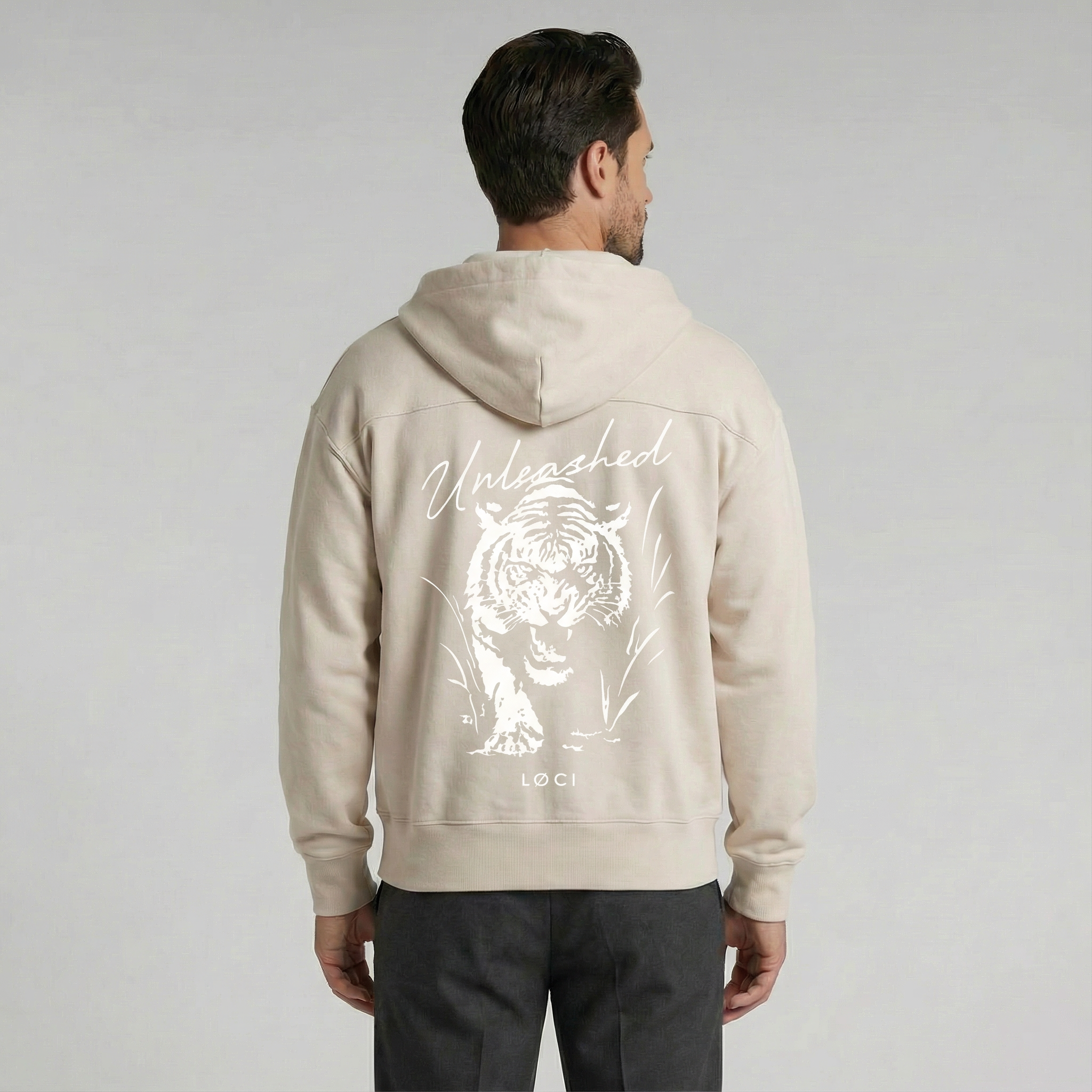 UNLEASHED ZIP HOODIE - BONE