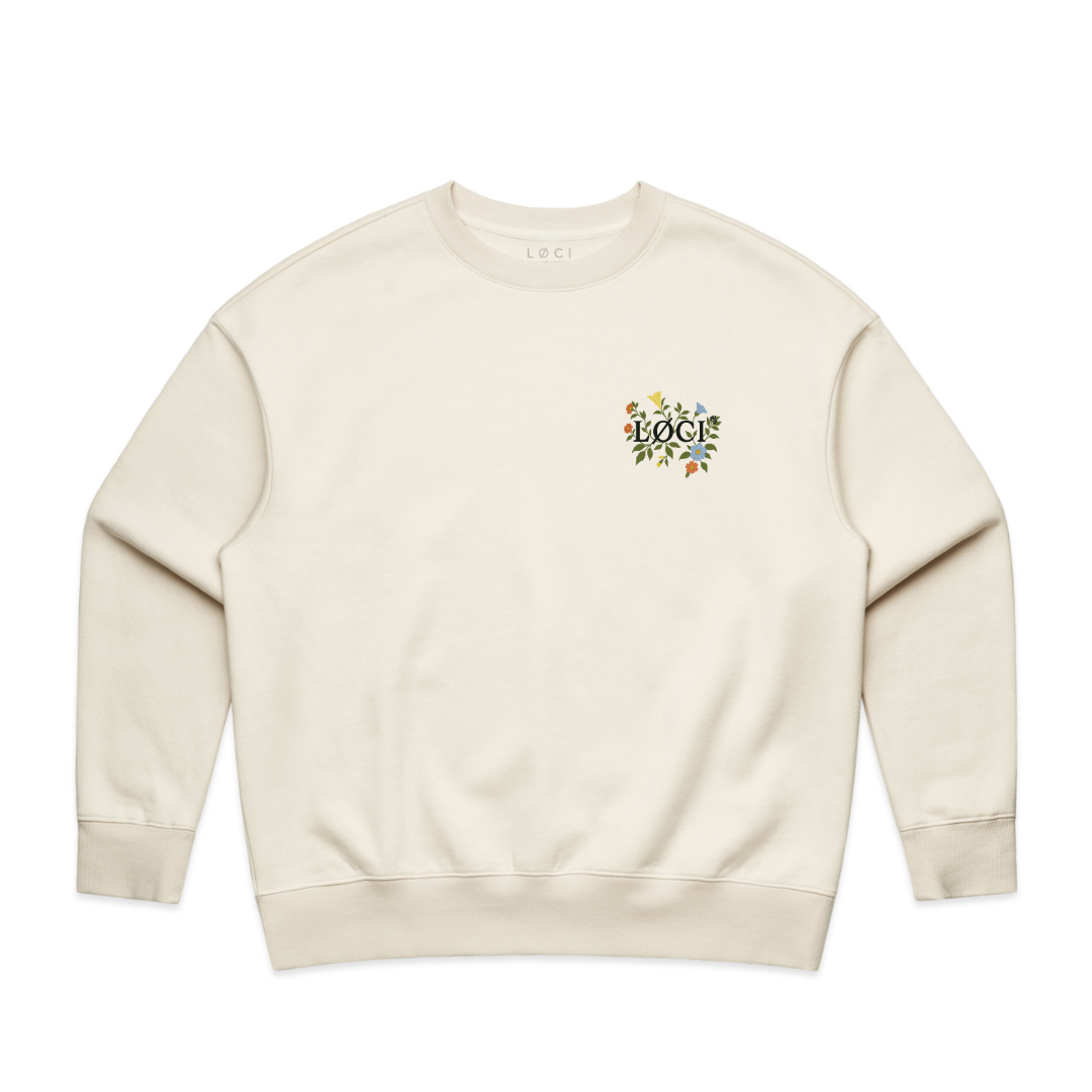 FLOWERS WOMEN'S SWEATER - ECRU