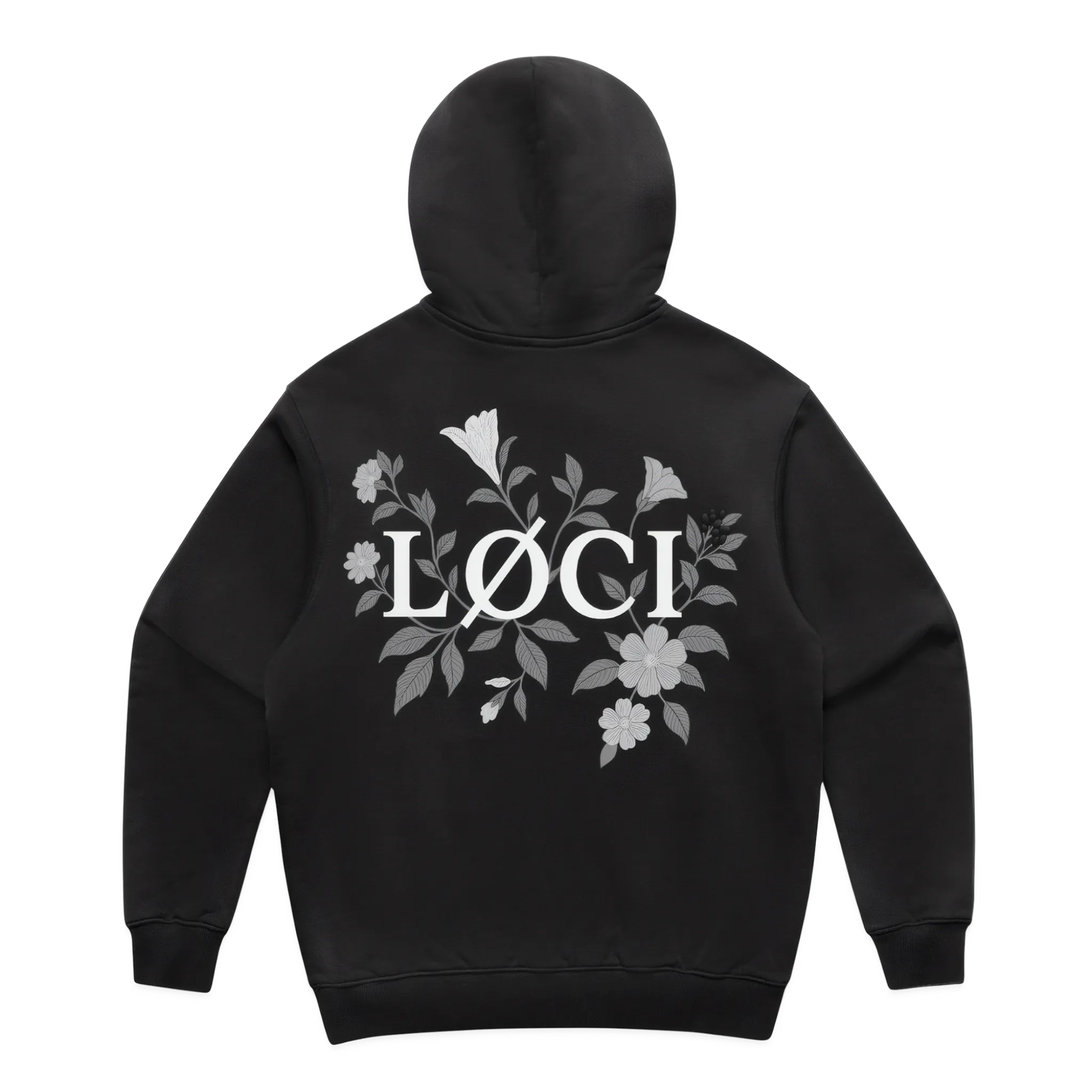 FLOWERS HOODIE - BLACK