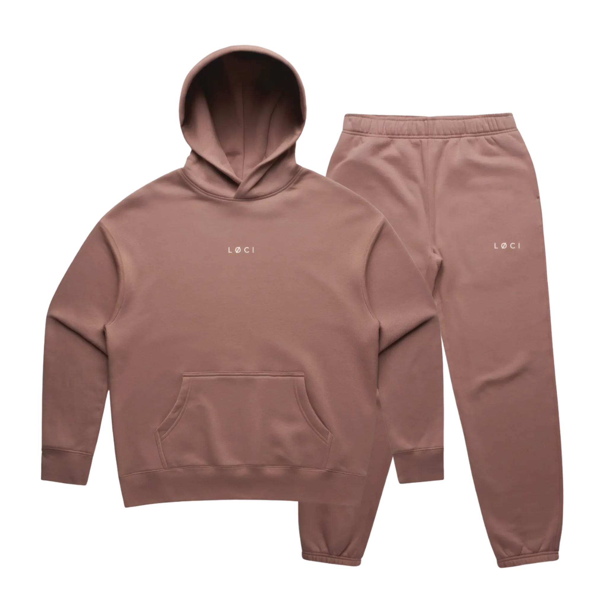 BASE WOMEN'S HOODIE SET - HAZY PINK