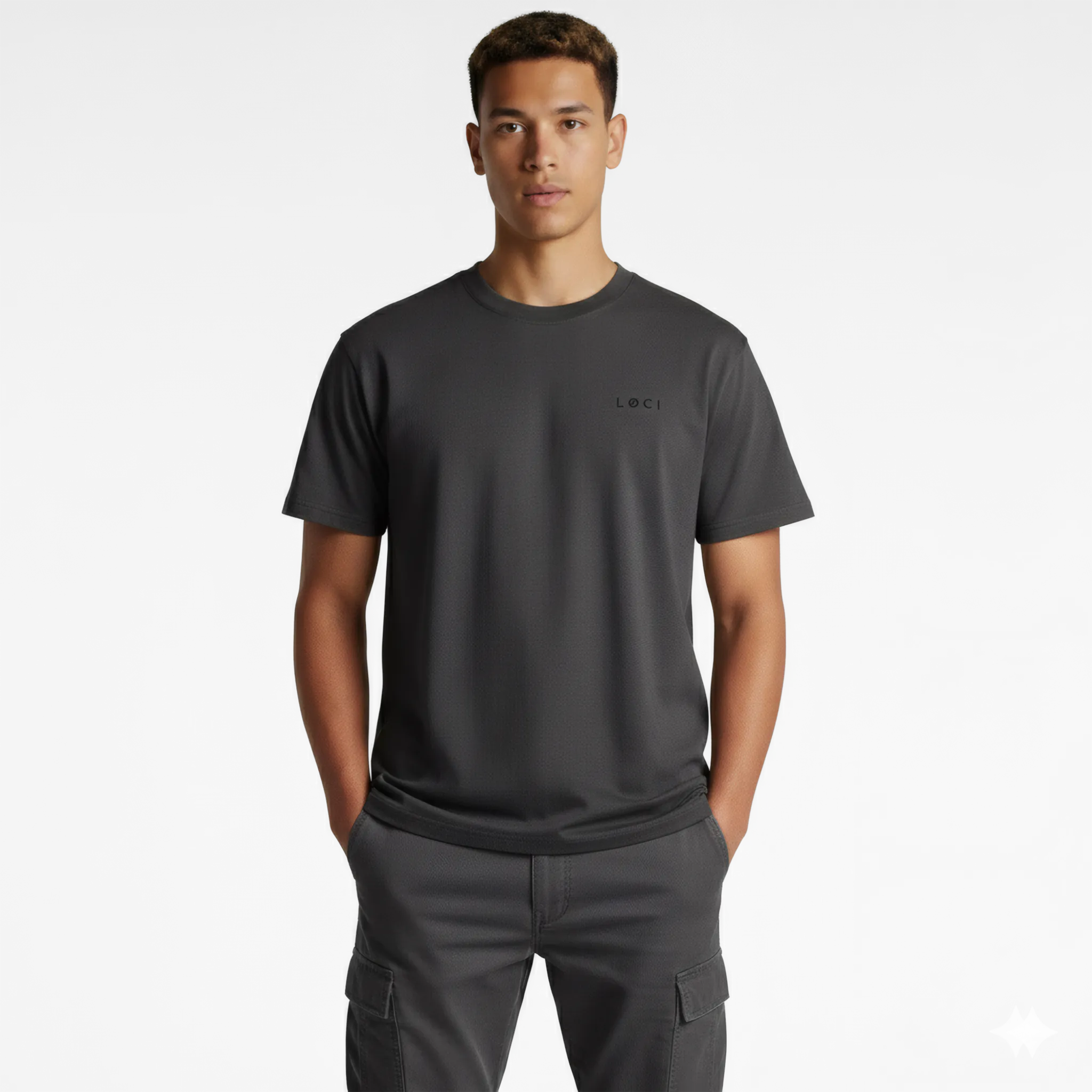 ICØN MEN'S T-SHIRT - VINTAGE COAL