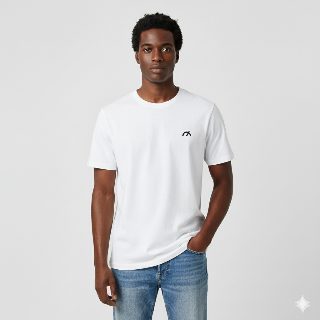 CØRE MEN'S VINTAGE-WASH T-SHIRT - WHITE