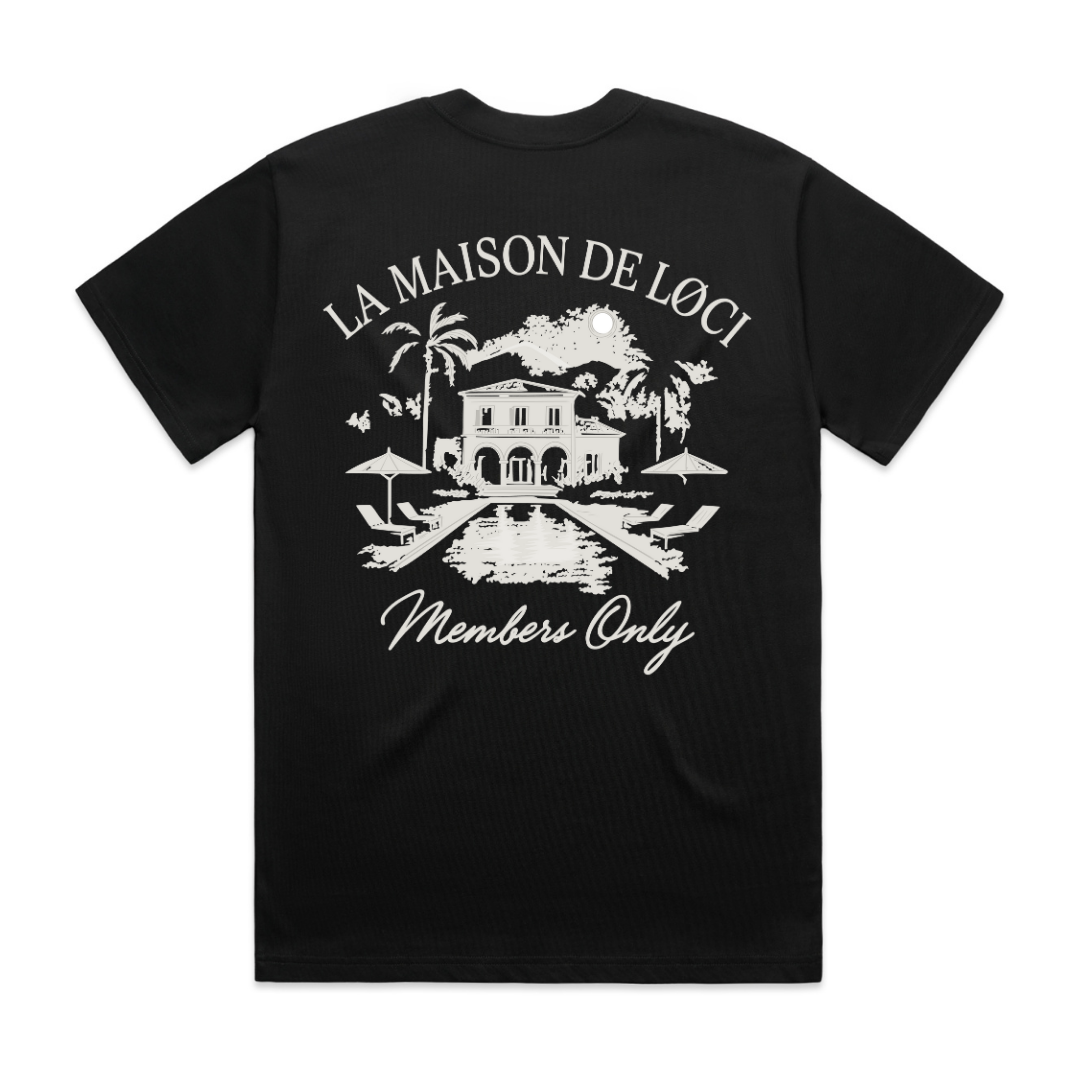 LA MAISON MEN'S T-SHIRT - BLACK
