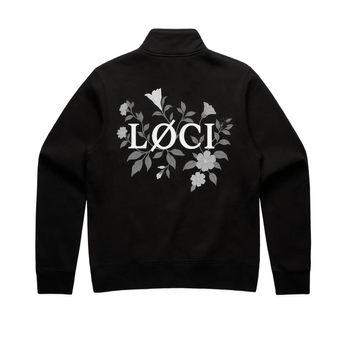 FLOWERS HALF ZIP SWEATER