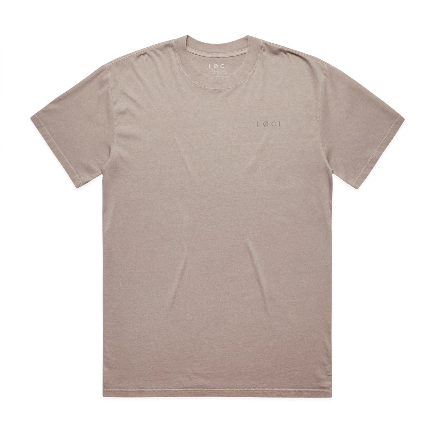 ICØN MEN'S VINTAGE-WASH T-SHIRT - MUSHROOM