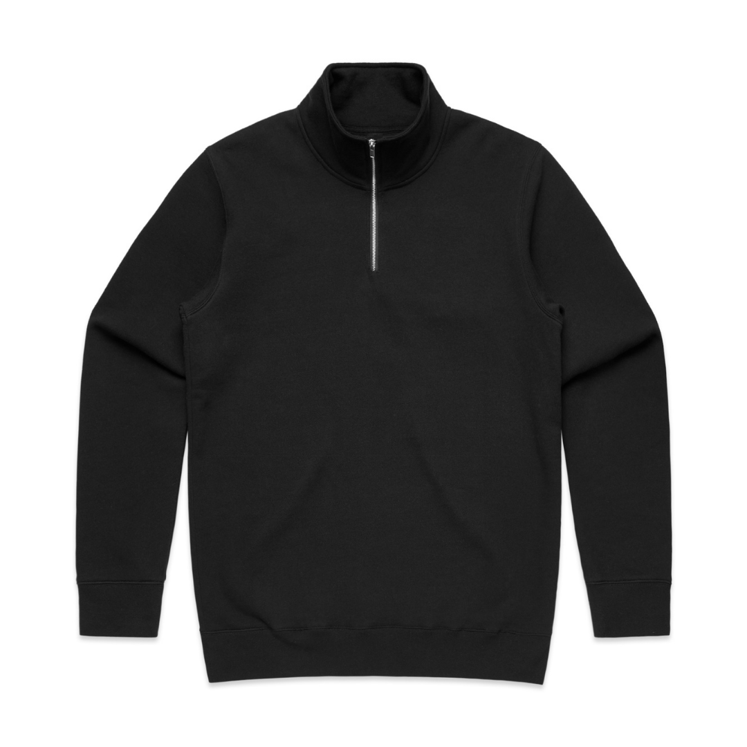 LØCI STATE HALF ZIP SWEATER - BLACK