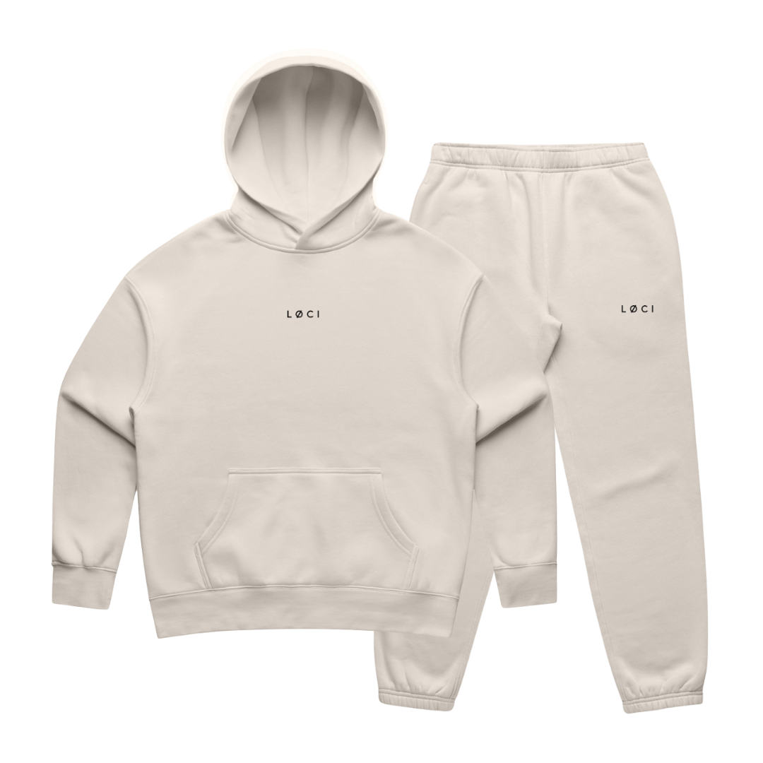 BASE WOMEN'S HOODIE SET - BONE