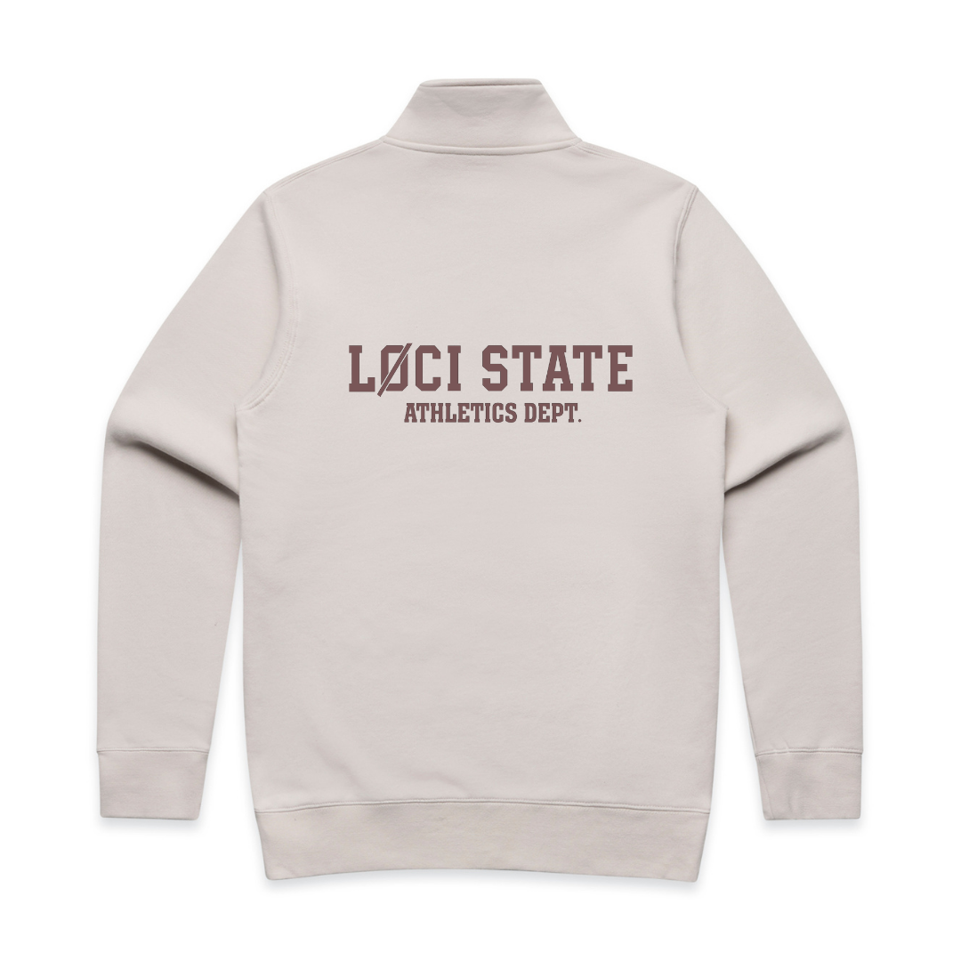 LØCI STATE HALF ZIP SWEATER - BONE