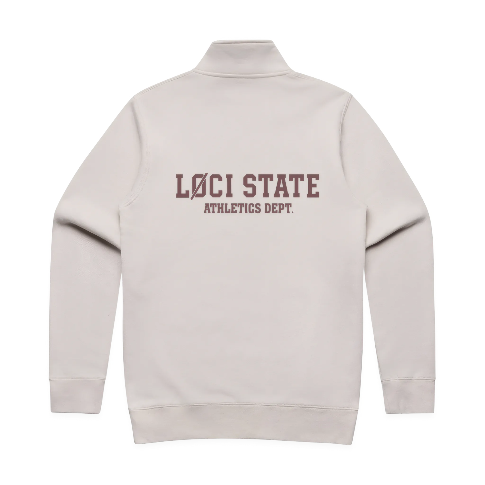 LØCI STATE HALF ZIP SWEATER - BONE
