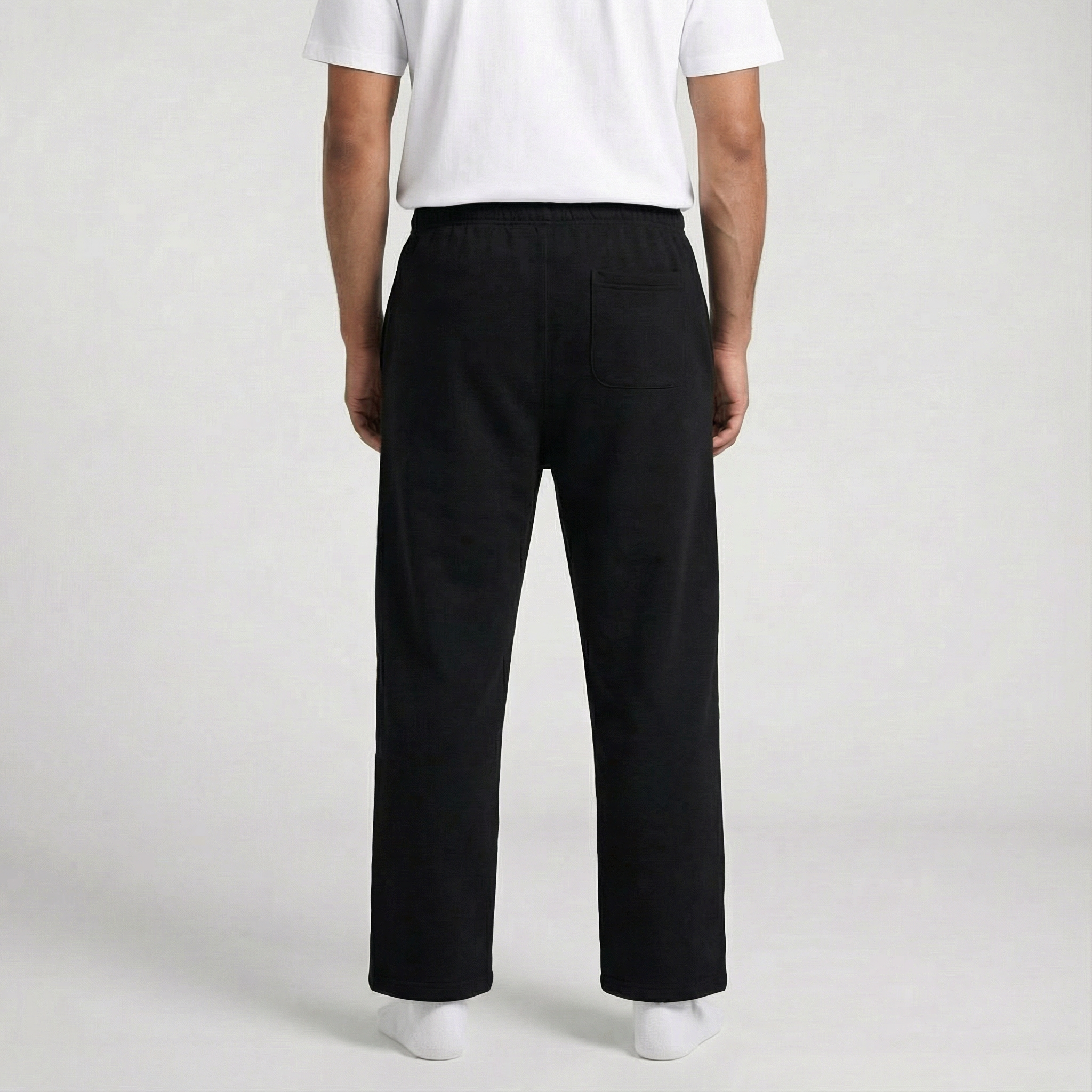 BASE MEN'S CUFFLESS SWEATPANTS - BLACK