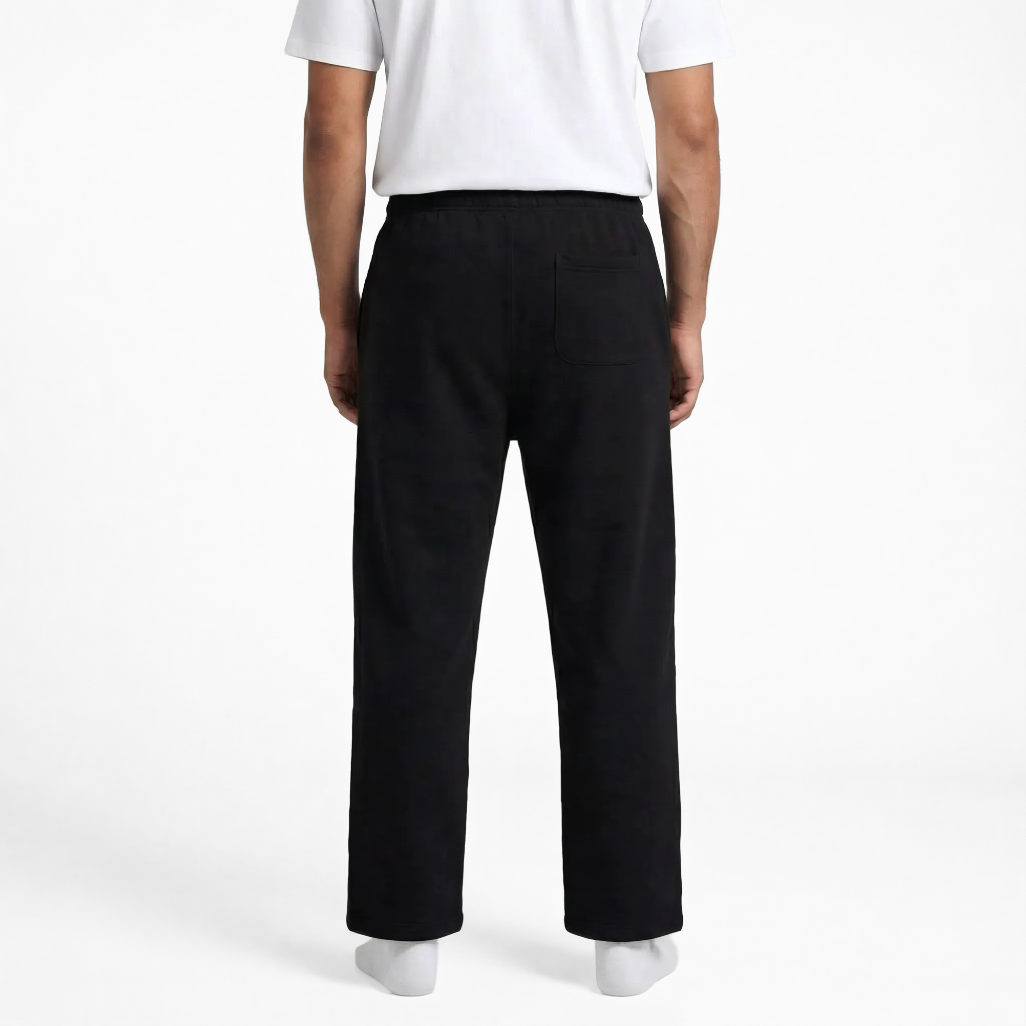 BASE MEN'S CUFFLESS SWEATPANTS - BLACK