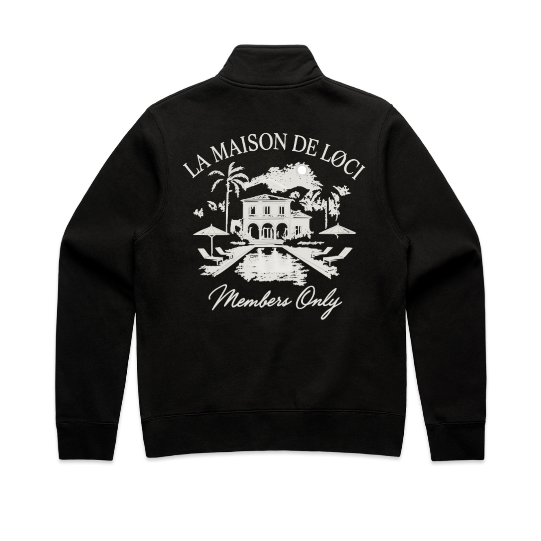 LA MAISON WOMEN'S HALF ZIP SWEATER - BLACK