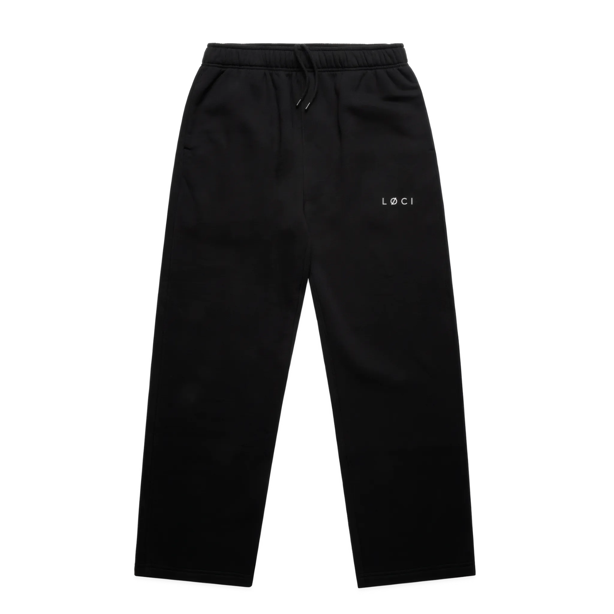 BASE MEN'S CUFFLESS SWEATPANTS - BLACK
