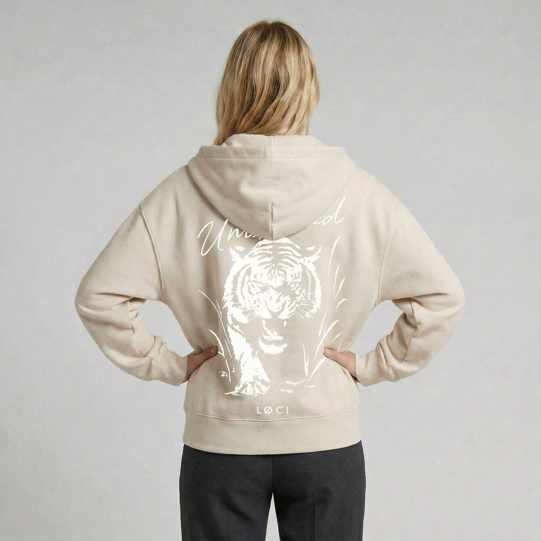 UNLEASHED ZIP HOODIE - BONE