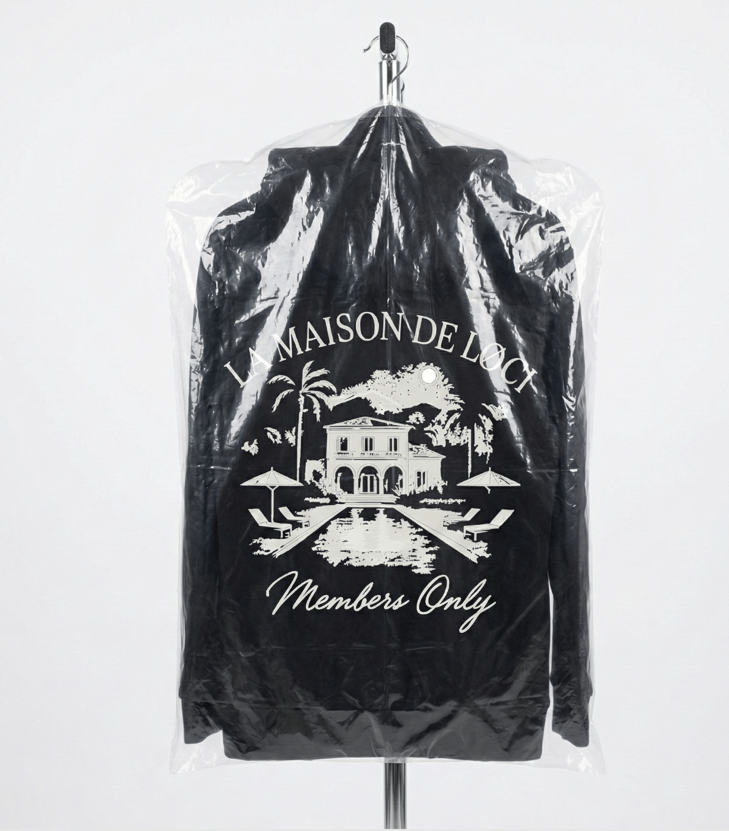 LA MAISON ZIP HOODIE - BLACK