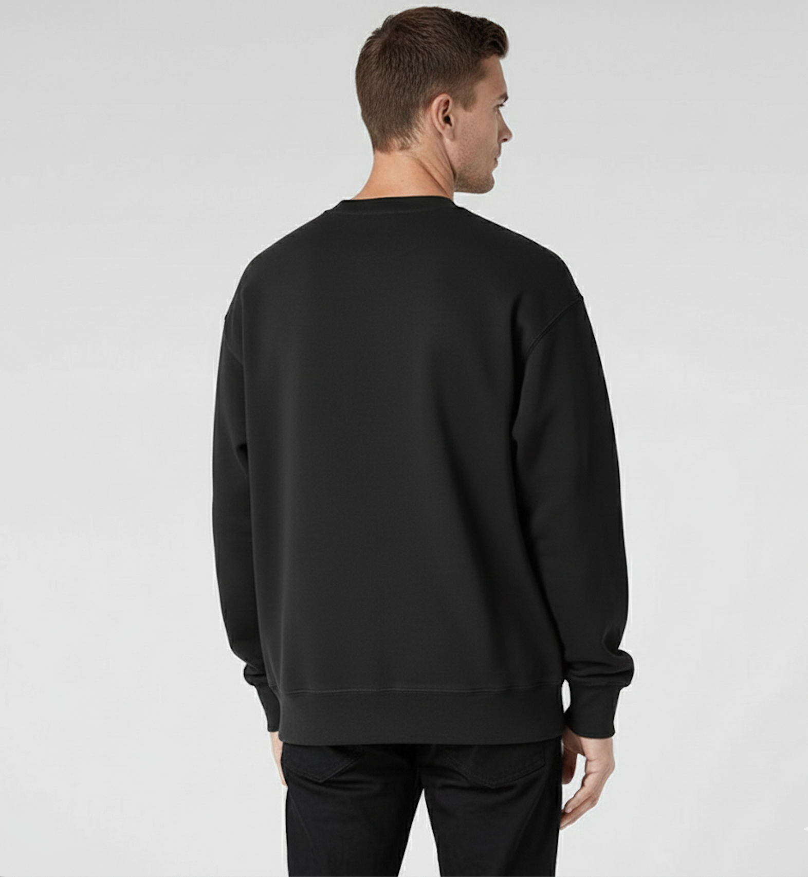 FLOWERS MEN'S SWEATER - BLACK