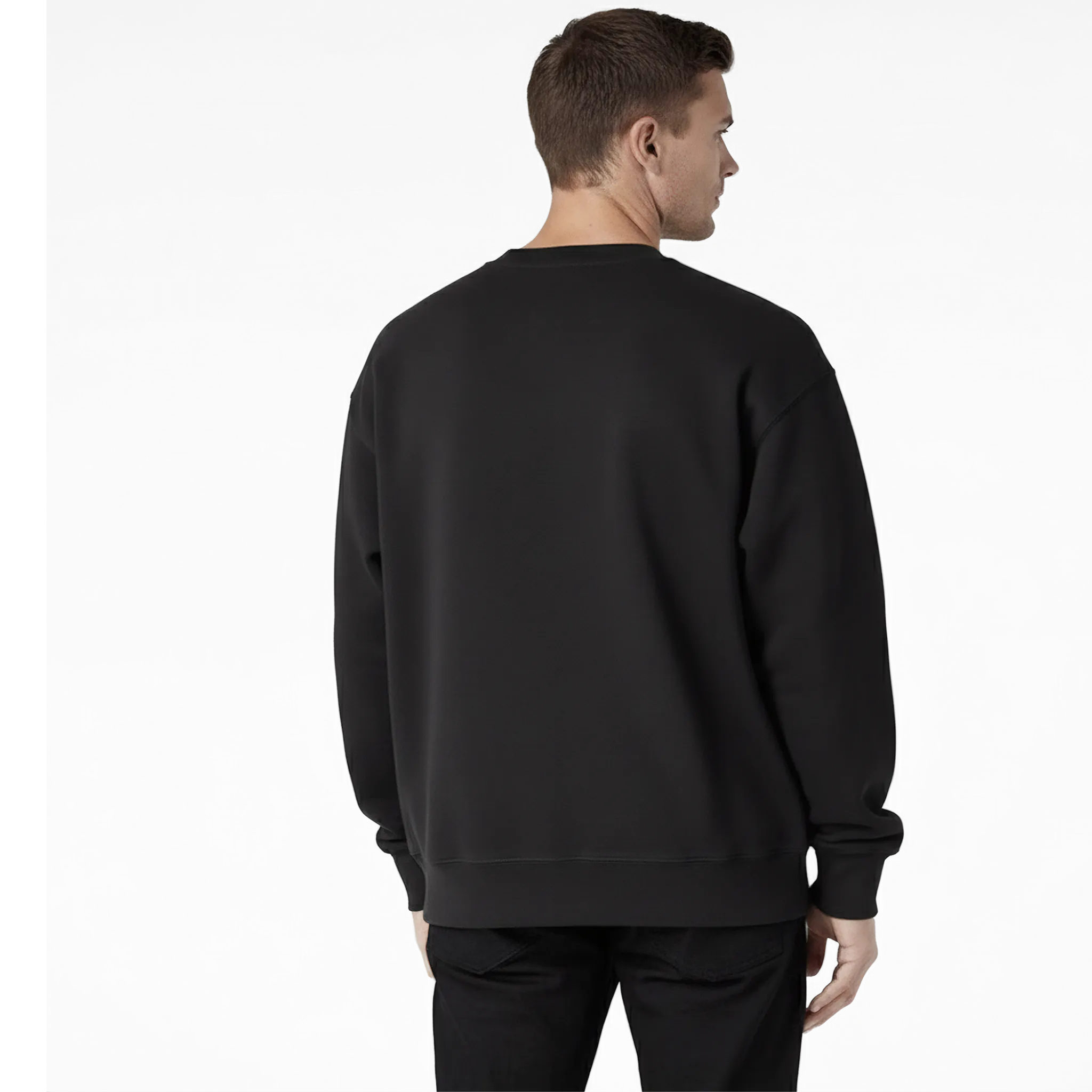 FLOWERS MEN'S SWEATER - BLACK
