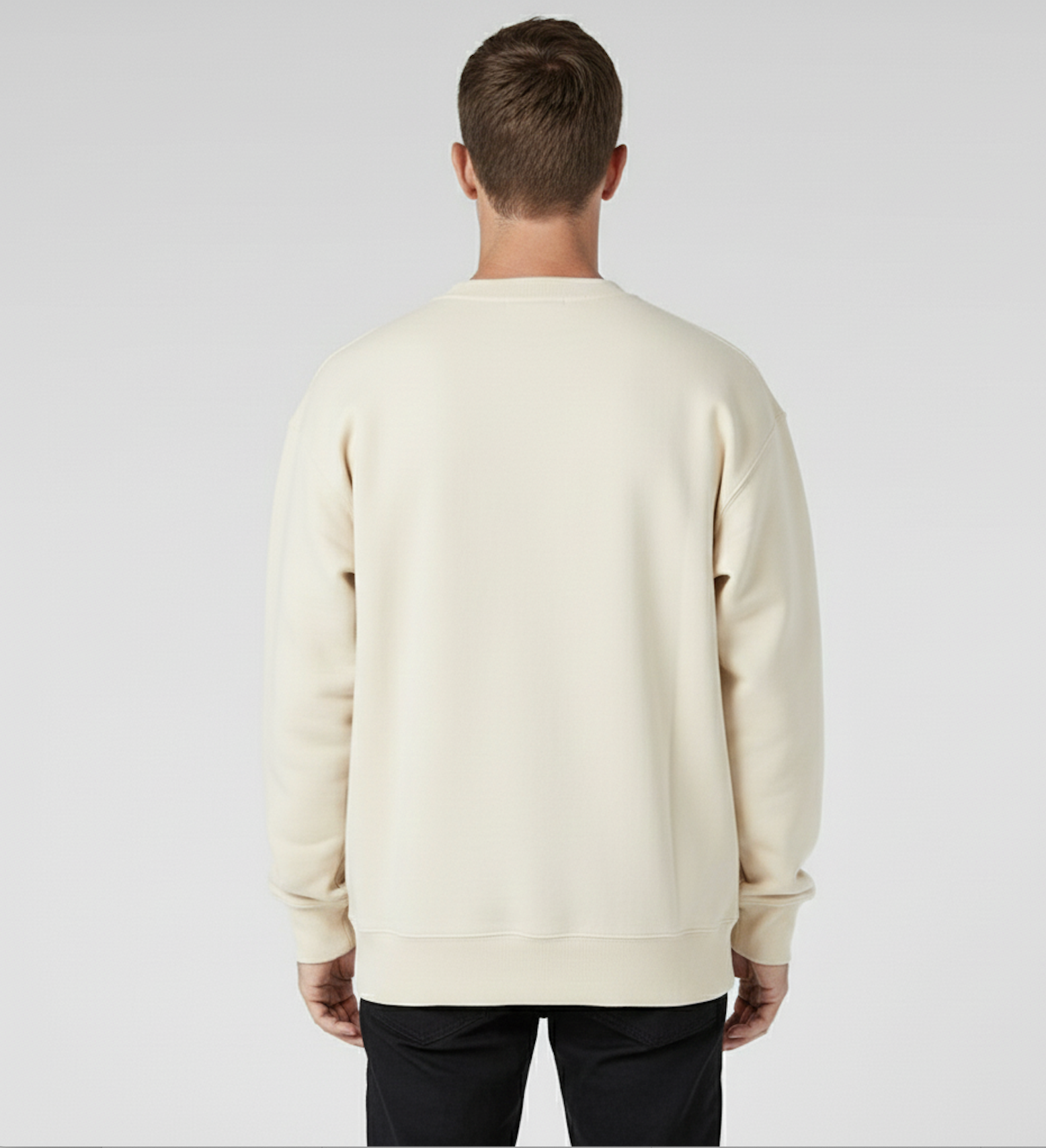 FLOWERS MEN'S SWEATER - ECRU