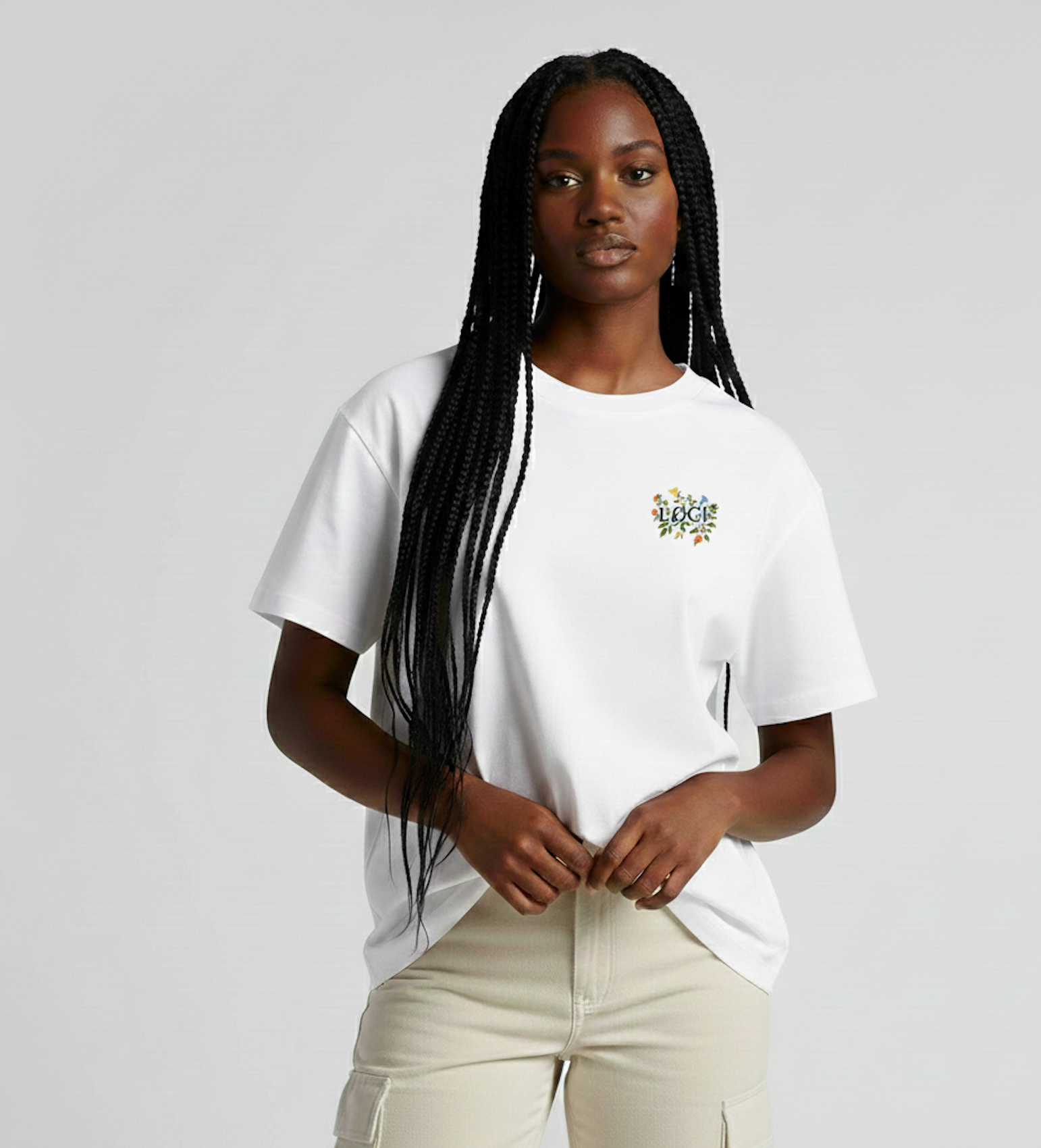 FLOWERS WOMEN'S T-SHIRT - WHITE