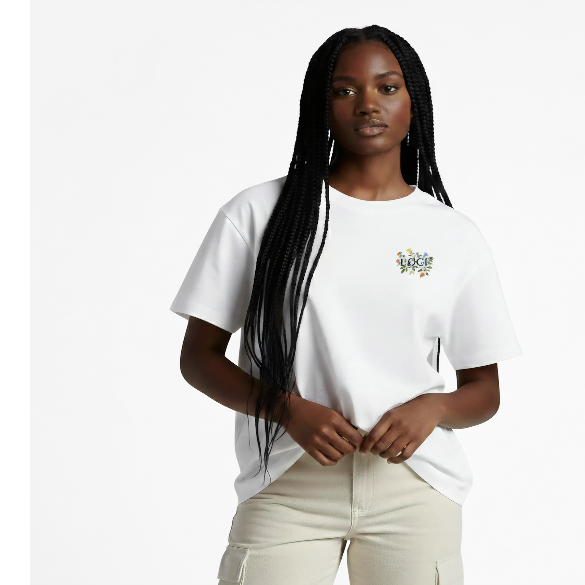 FLOWERS WOMEN'S T-SHIRT - WHITE