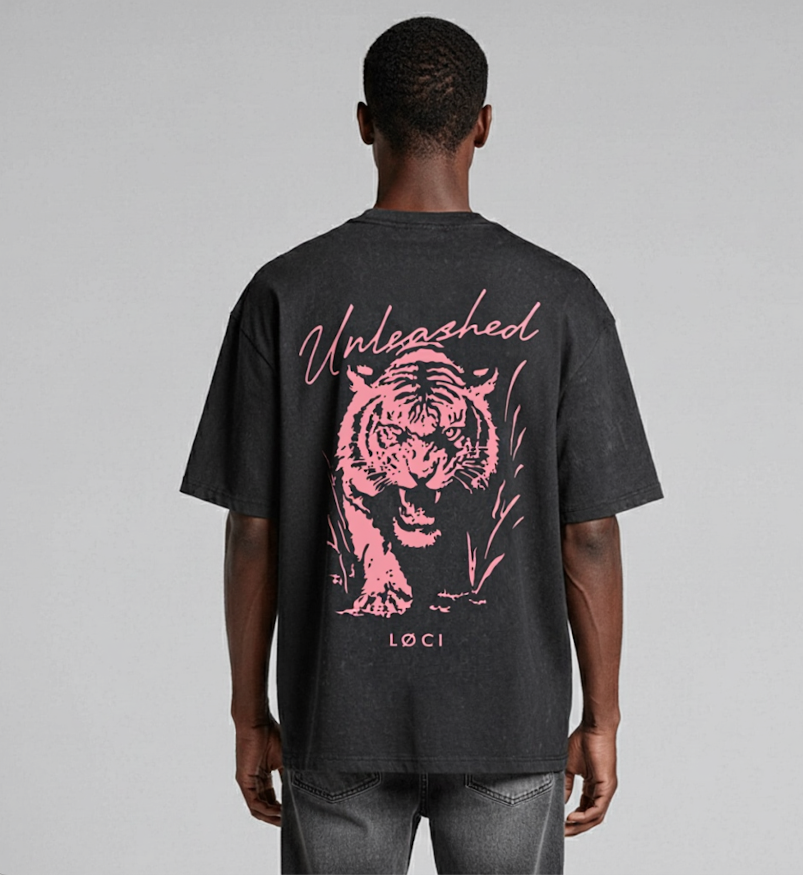 UNLEASHED MEN'S T-SHIRT - BLACK STONE