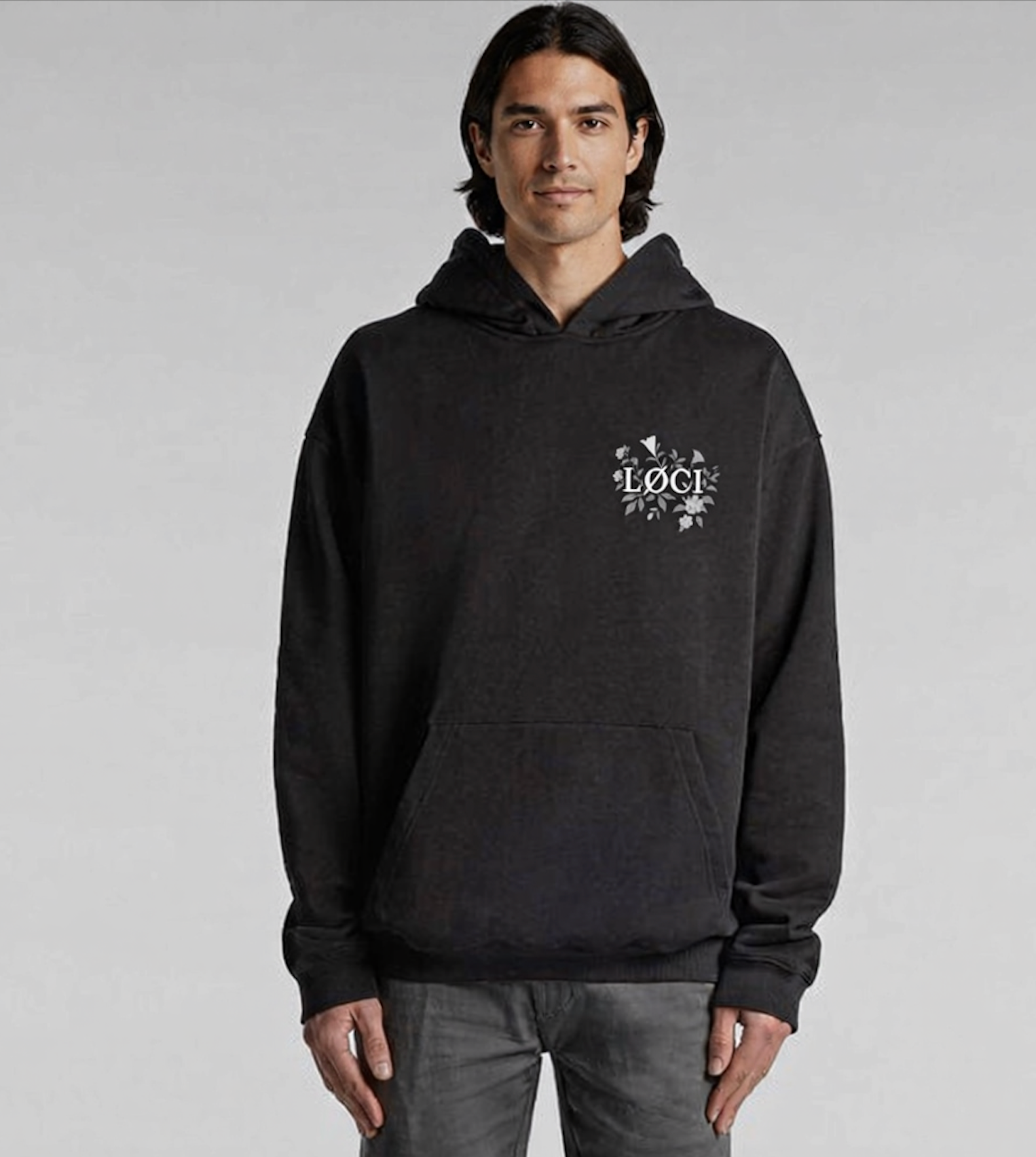 FLOWERS HOODIE - BLACK