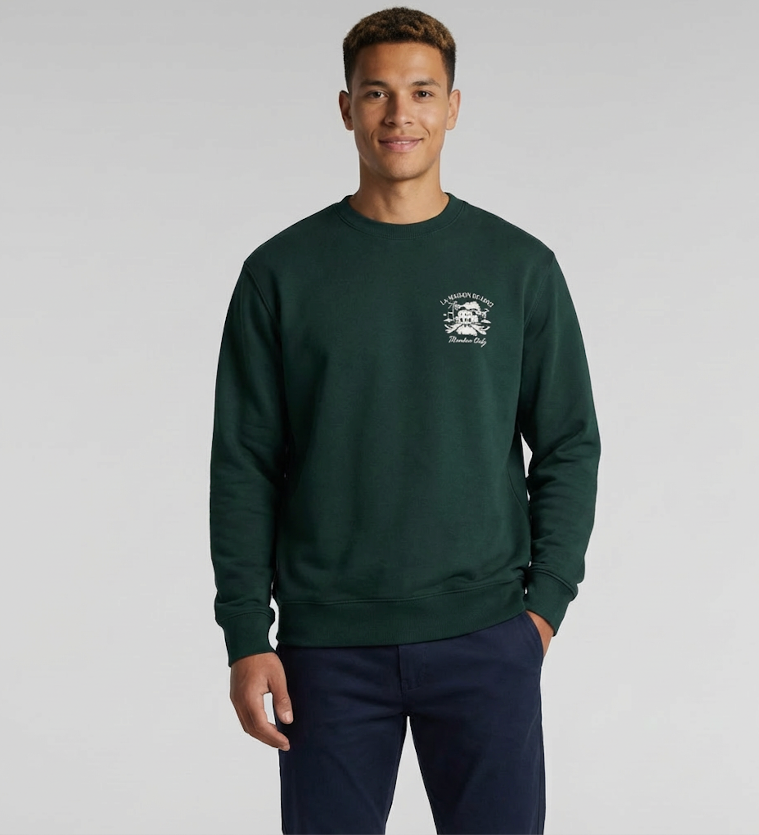LA MAISON MEN'S SWEATER - PINE GREEN