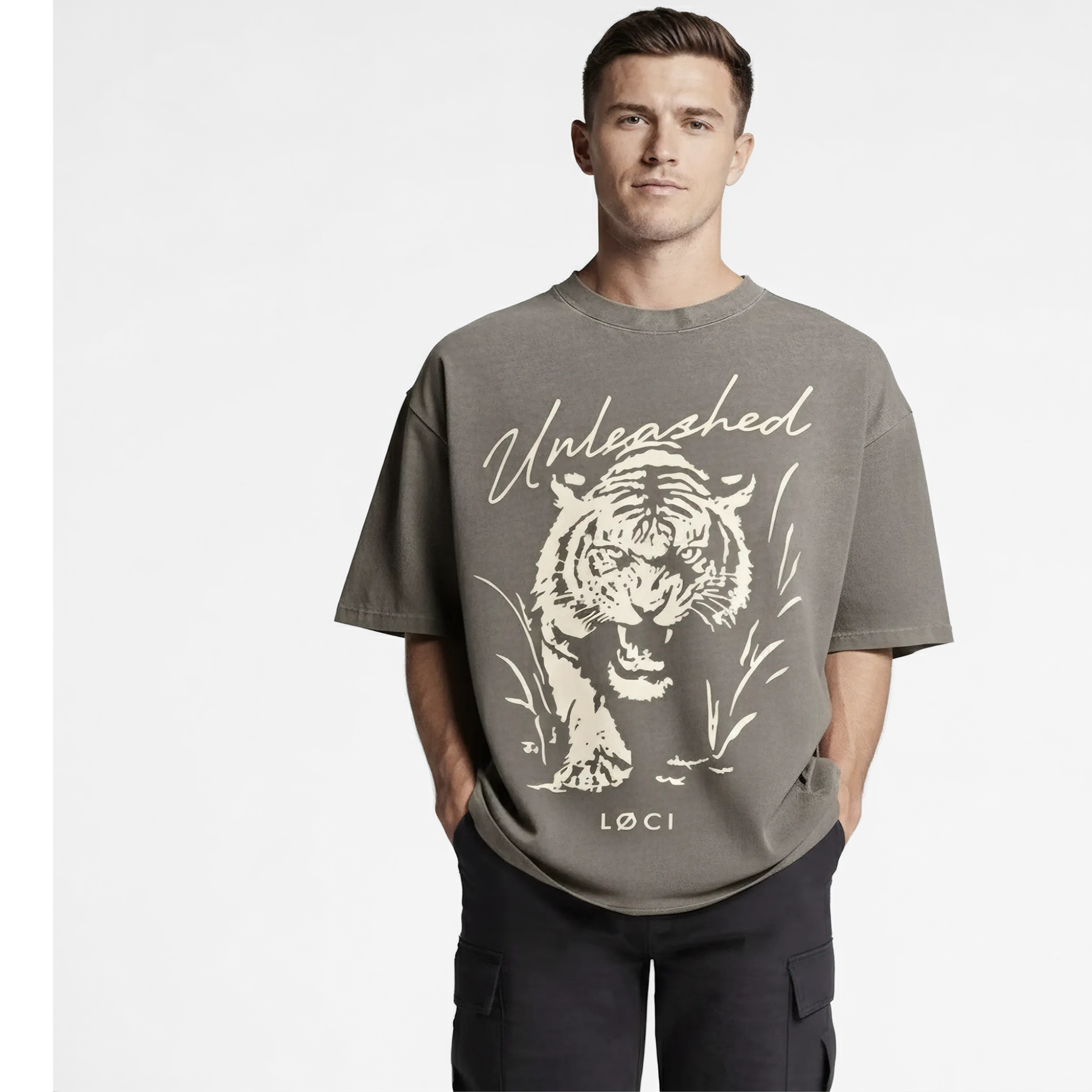 UNLEASHED X MEN'S T-SHIRT - VINTAGE GREY