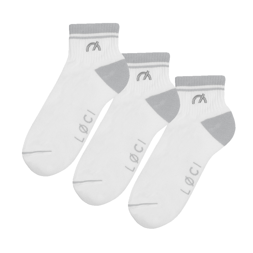 Stripe Cushioned Ankle Socks 3-Pack