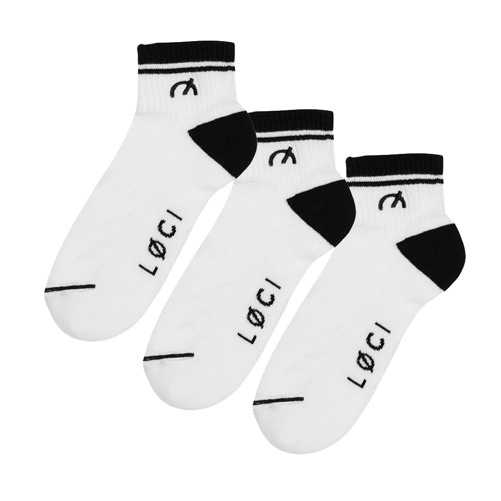 Stripe Cushioned Ankle Socks 3-Pack