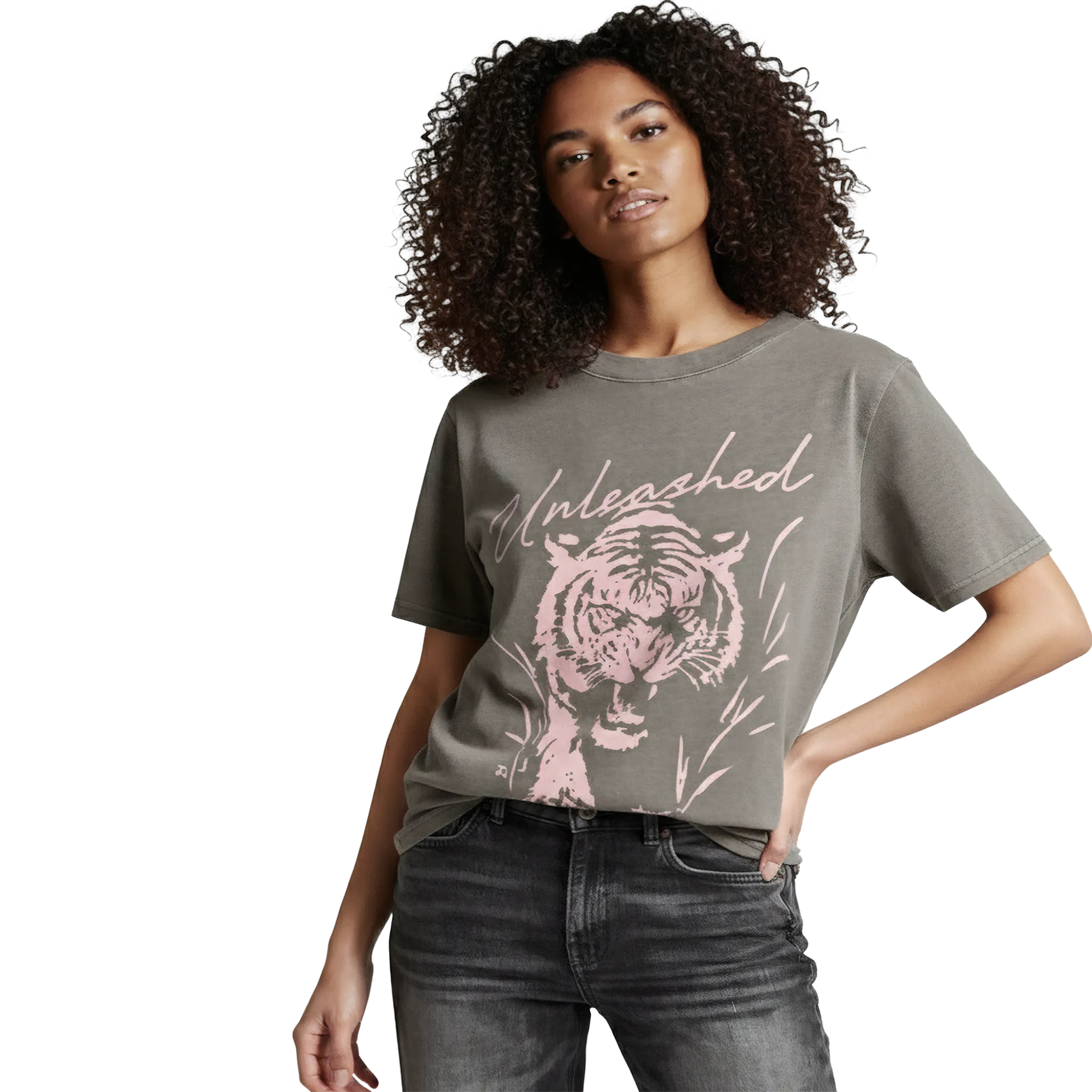 UNLEASHED X WOMEN'S  T-SHIRT - VINTAGE GREY