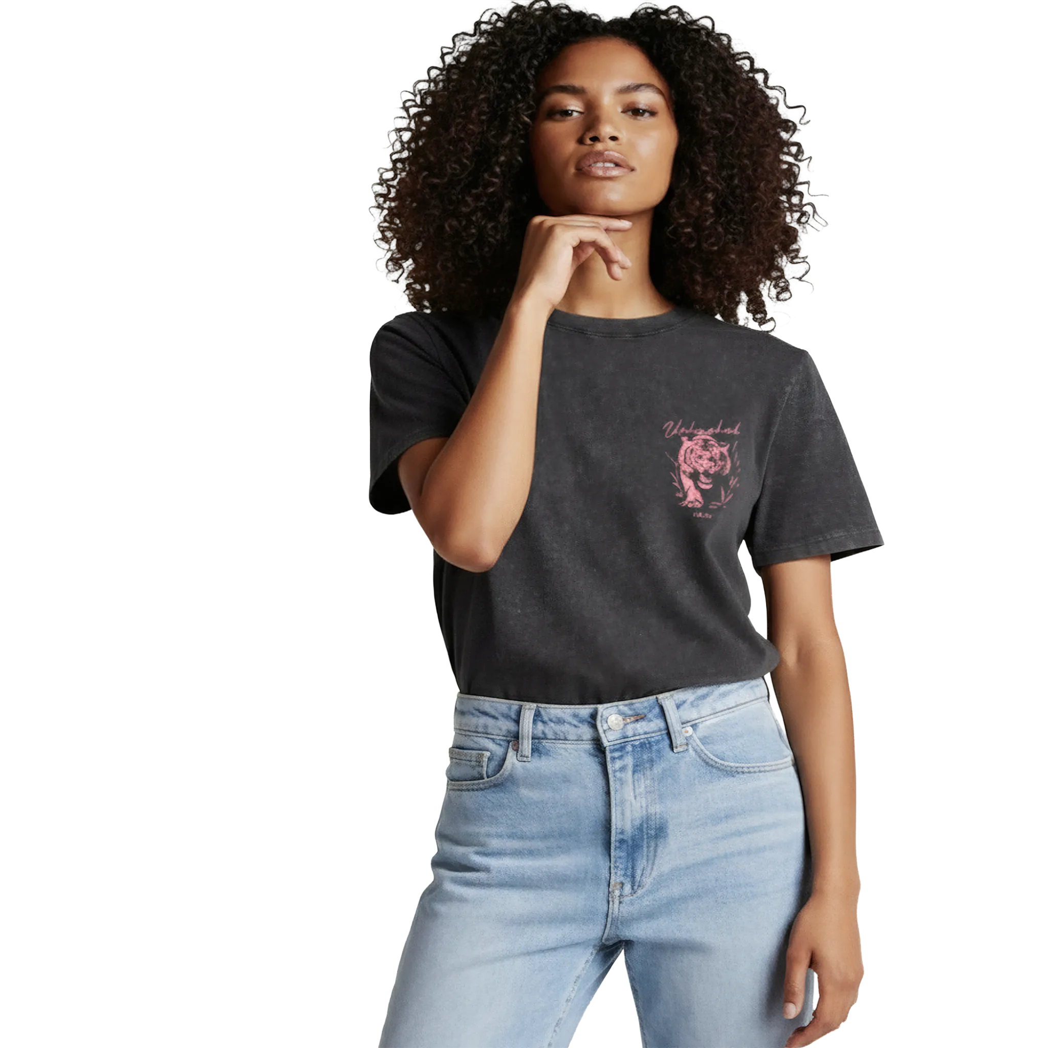 UNLEASHED WOMEN'S T-SHIRT - BLACK STONE
